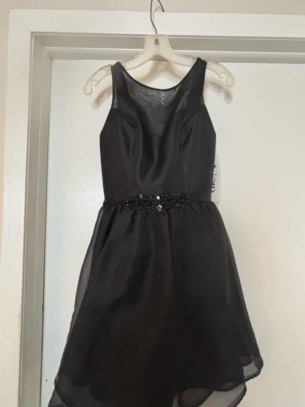NWT NOIR Gorgeous Black Sleeveless Party Dress with Beaded Waist
